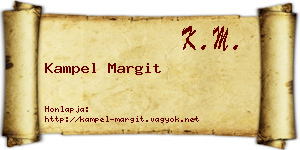 Kampel Margit névjegykártya